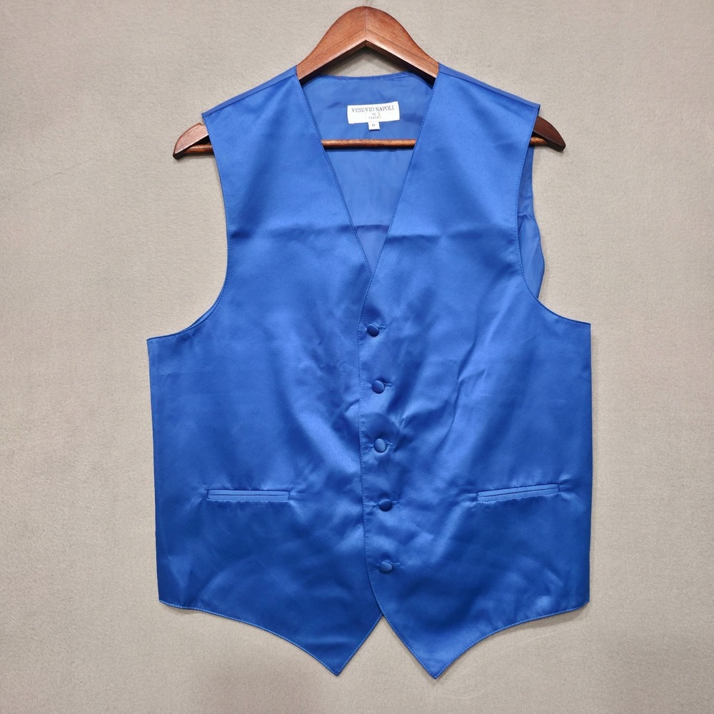 Vesuvio Napoli‎ in Italy Men's Blue Tuxedo Vest Size Medium